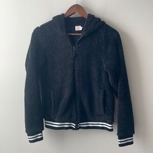 Wonder Nation furry fleece zippered hooded jacket children’s girl size XXL